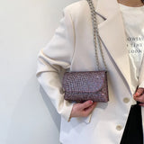 Sequins Underarm Shoulder Bag Female Leather Party Wedding Purses Handbag