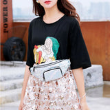 Sequins Waist Bag Women Casual Sport Belt Bag Female Fanny Pack