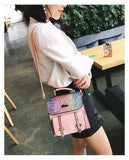 Sequins Women Backpacks PU Leather School Bags for Girls Shining Shoulder Bag