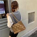 Diamond Lattice Chains Crossbody Bag for Women