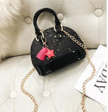 Shining Princess Handbag Girls Woman Bag PU Evening Package Bag's Crossbody Mini