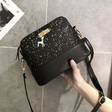 Sequins Tote Bags PU Leather Shell Clutch Bags