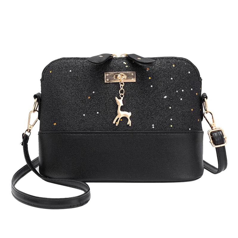 Sequins Tote Bags PU Leather Shell Clutch Bags
