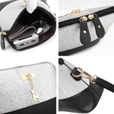 Sequins Tote Bags PU Leather Shell Clutch Bags