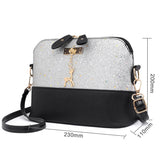 Sequins Tote Bags PU Leather Shell Clutch Bags