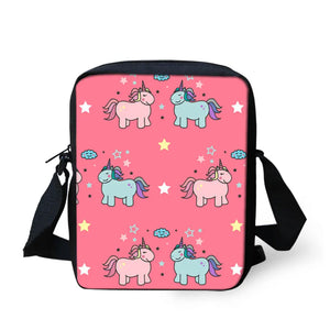 Colorful Unicorn Crossbody Handbag for Women Teens Girls