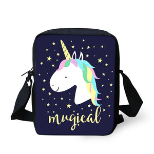Colorful Unicorn Crossbody Handbag for Women Teens Girls