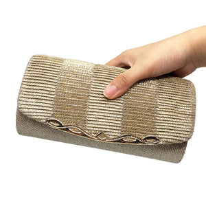 Women Evening Clutch Bag Sequined Wedding Party Ladies Shoulder Bags With Chain