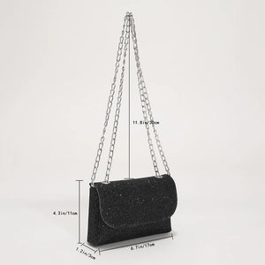 Sequins Clutch Evening Bag Crossbody Handbag with Chain