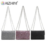 Sequins Clutch Evening Bag Crossbody Handbag with Chain