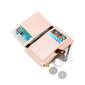 Short Wallet Bag For Women PU Leather Clutch Bags Card Holder