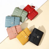 Plaid PU Leather Women's Short Wallet with Coin Purse