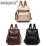 Shoulder Backpack Students Tote Schoolbag Leather Girl Travel Bags