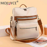 Shoulder Backpack Students Tote Schoolbag Leather Girl Travel Bags