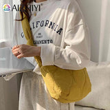 Shoulder Bag Autumn Winter Ladies Handbags Solid Rhombic Lattice
