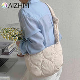 Shoulder Bag Autumn Winter Ladies Handbags Solid Rhombic Lattice