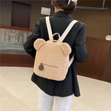 Girls Cartoon Bear Shoulder Bag Backpack
