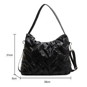 Cotton Padded Shoulder Bag Crossbody Quilted Messenger Tote