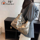 Cotton Padded Shoulder Bag Crossbody Quilted Messenger Tote