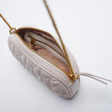 Small Women's PU Leather Shoulder Bag with Chain Strap