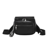 PU Leather Bucket Bag Round Shoulder Bags Lady Crossbody Bag