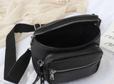 PU Leather Bucket Bag Round Shoulder Bags Lady Crossbody Bag