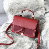 Women's PU Leather Shoulder Bag Crossbody Handbag Vintage Square Purse