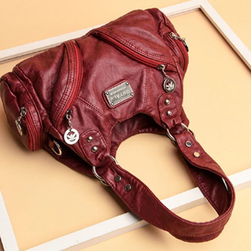 Women's PU Leather Crossbody Shoulder Bag Casual Shopping Handbag