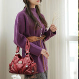Women's PU Leather Crossbody Shoulder Bag Casual Shopping Handbag