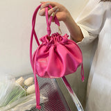 Y2K Style Shoulder Crossbody Bag Drawstring High Street Girls Purse