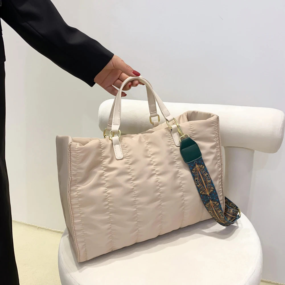 Large Capacity Women Shoulder Bag Soft Portable for Travel Gift