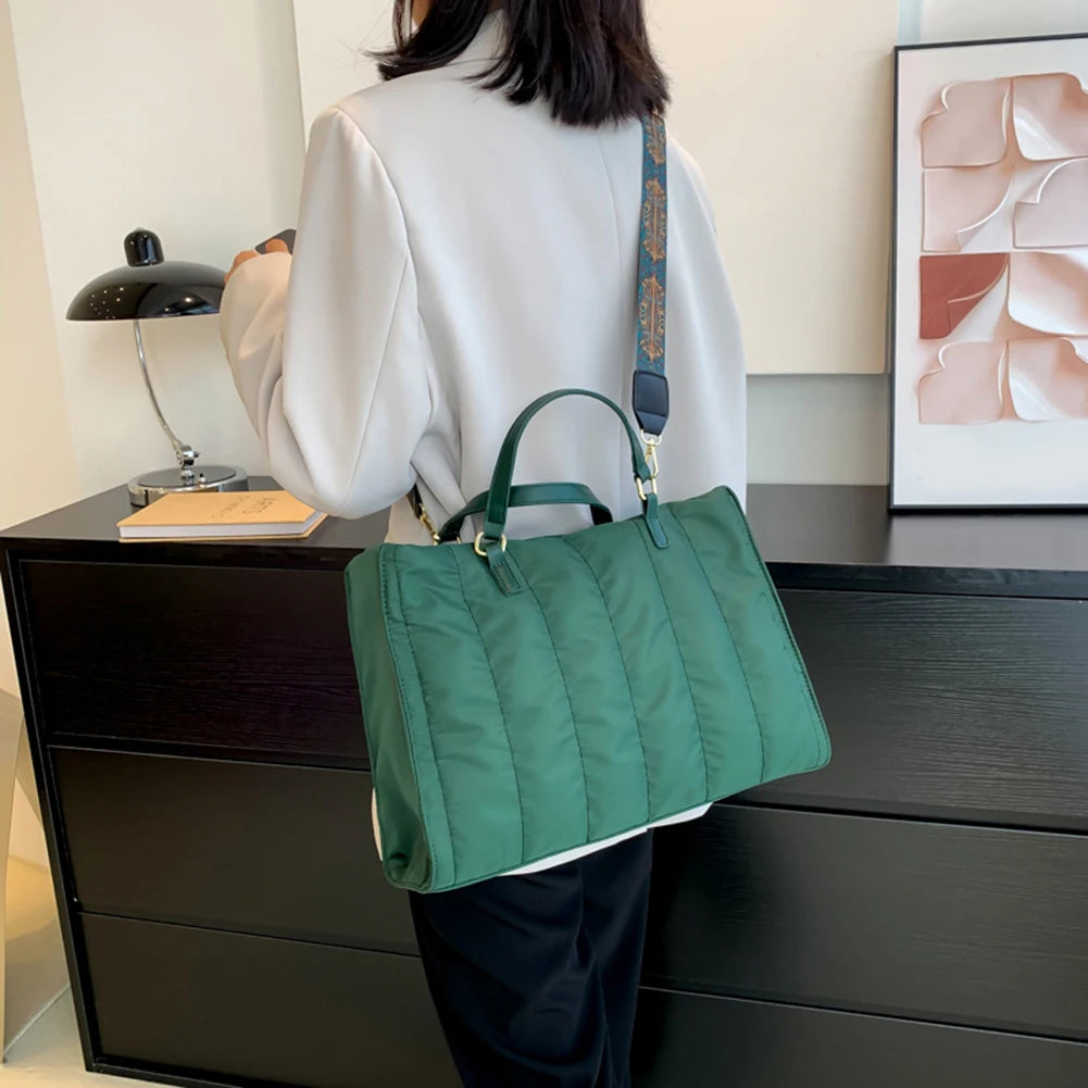 Large Capacity Women Shoulder Bag for Travel Soft Nylon Tote for Ladies