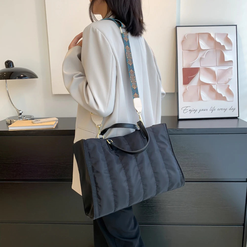 Large Capacity Women Shoulder Bag for Travel Soft Nylon Tote for Ladies