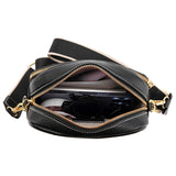 Cowhide Leather Shoulder Bag Multi-layer Pocket