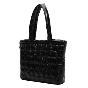 Quilted Top-handle Shoulder Bag Large Capacity Nylon for Ladies Girl