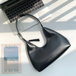 Shoulder Bag PU Leather Casual Hobo Bags Women's Bag Zipper Small Handbags