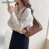 Shoulder Bag PU Leather Casual Hobo Bags Women's Bag Zipper Small Handbags