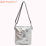 Quilted Cotton Shoulder Bag Padded Handbag Women Lady Purse