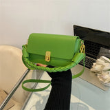 Small Shoulder Bag Crossbody Handbag for Women PU Leather Square Solid Colour