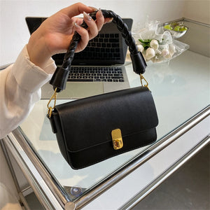 Small Shoulder Bag Crossbody Handbag for Women PU Leather Square Solid Colour