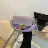 Small Shoulder Bag Crossbody Handbag for Women PU Leather Square Solid Colour