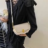 Small Shoulder Bag Crossbody Handbag for Women PU Leather Square Solid Colour