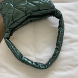 Cotton Padded Shoulder Bag Rhombus Pattern Ladies Tote Handbag