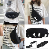Unisex Shoulder Chest Bag Tool Waist Travel Crotch Funny Print Series