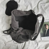 Shoulder Bag Unisex Literary Handbag Street Women Students Large Capacity Bag