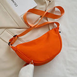 Nylon Crossbody Bags for Women Casual Satchels Wide Strap Canvas Chest Bag