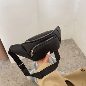 Women's Casual Shoulder Bag Pu Leather Waist Bag Female Fanny Bag