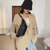 Women's Casual Shoulder Bag Pu Leather Waist Bag Female Fanny Bag