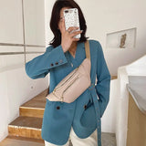 Women's Casual Shoulder Bag Pu Leather Waist Bag Female Fanny Bag