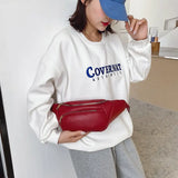 Women's Casual Shoulder Bag Pu Leather Waist Bag Female Fanny Bag